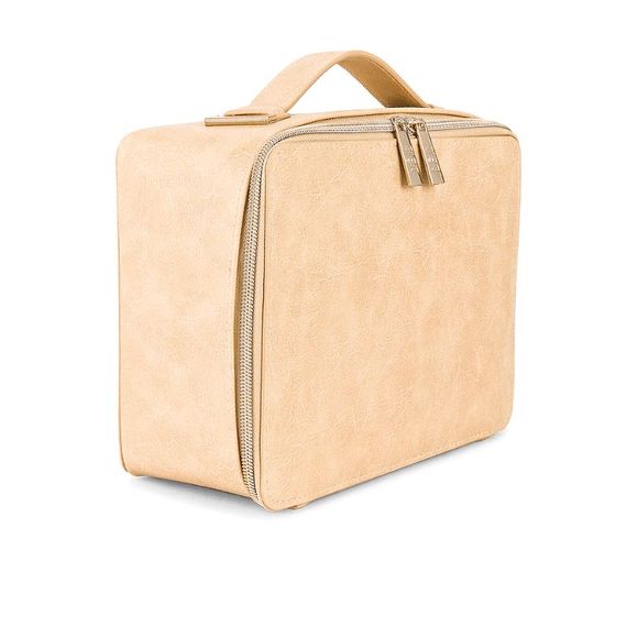 NWT Beis Faux Leather Vegan Cosmetic Case in Beige - Picture 2 of 10